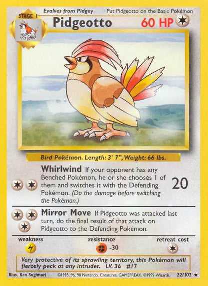 Pidgeotto 22/102 Non-Holo Rare - MissingNo.