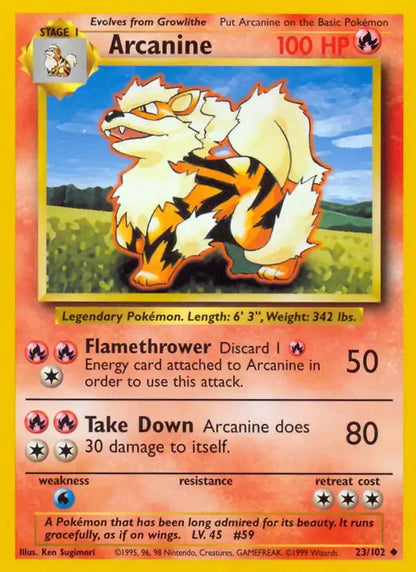 Arcanine 23/102 Uncommon (LP) - MissingNo.
