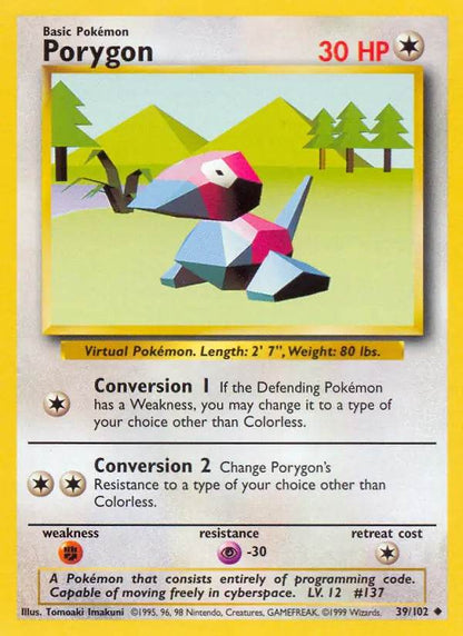 Porygon 39/102 Uncommon (LP) - MissingNo.