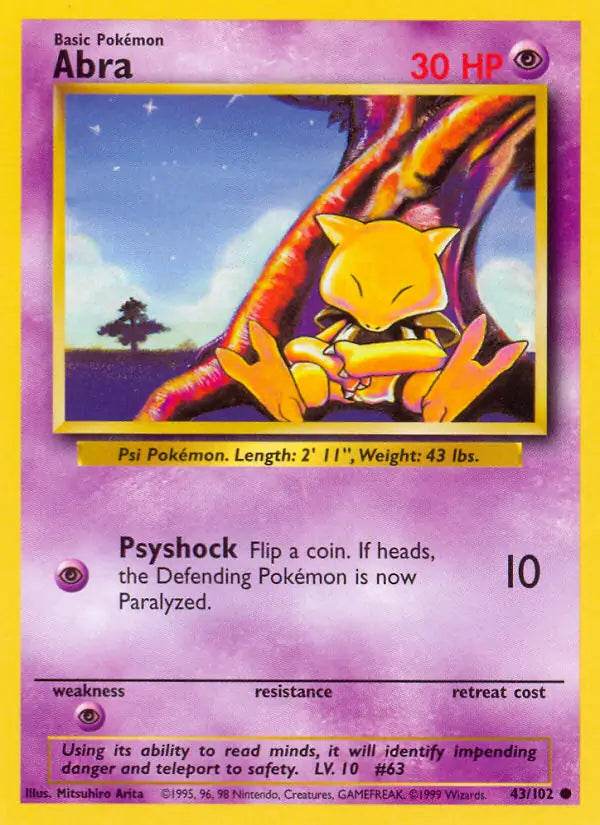 Abra 43/102 Common (LP) - MissingNo.