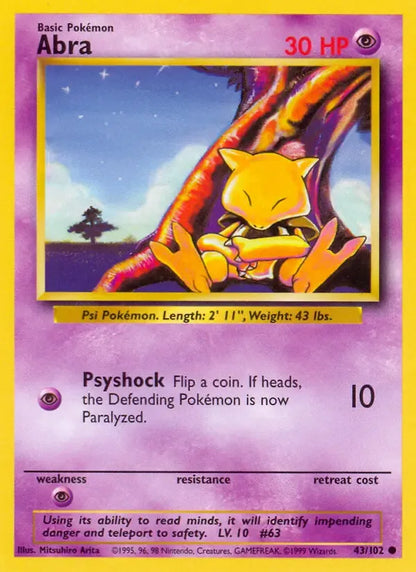 Abra 43/102 Common (LP) - MissingNo.