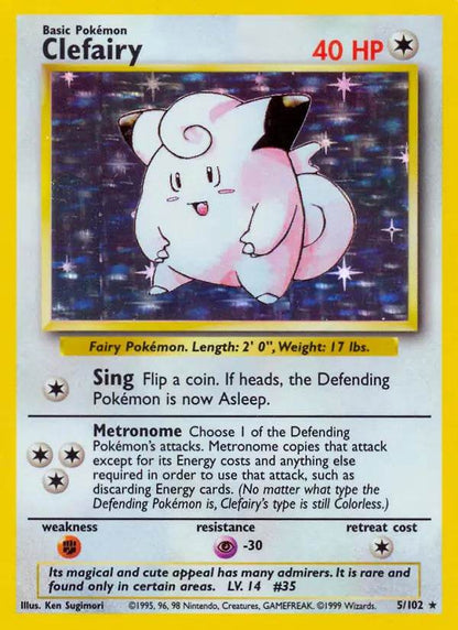 Clefairy 5/102 Holo Rare - MissingNo.