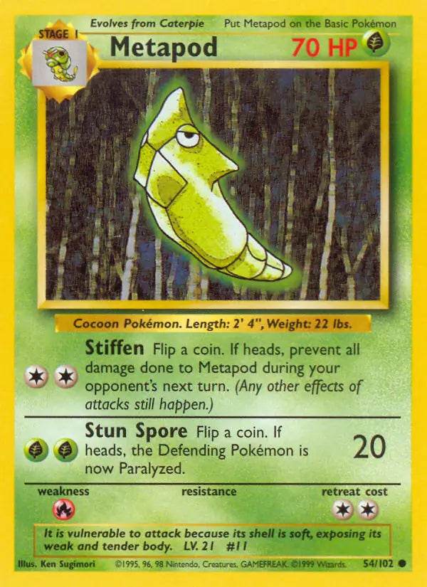 Metapod 54/102 Common (LP) - MissingNo.