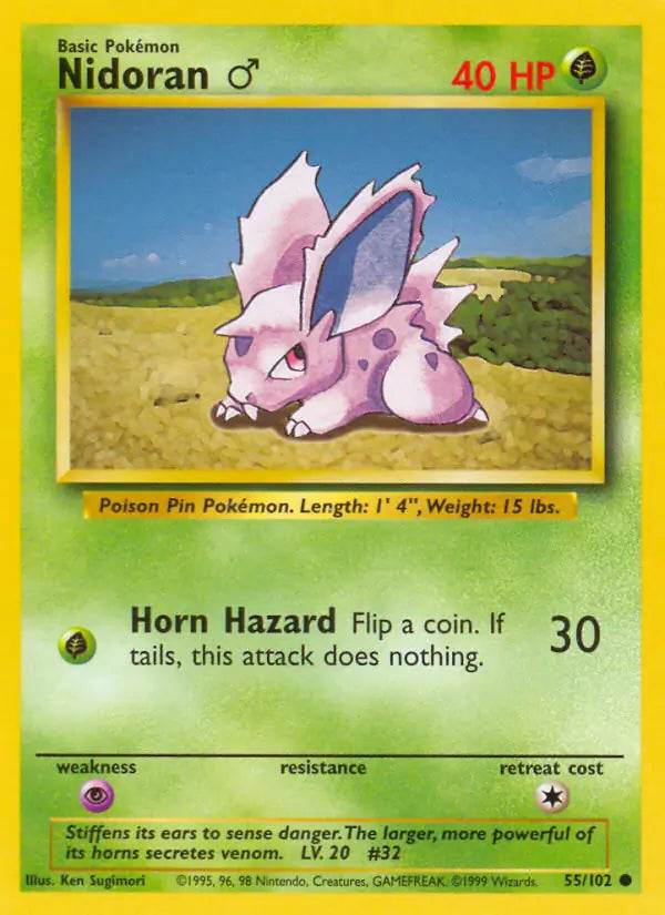 Nidoran M 55/102 Common (LP) - MissingNo.