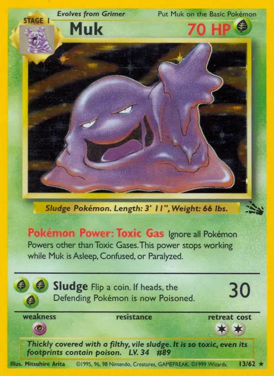 Muk 13/62 Holo Rare - MissingNo.