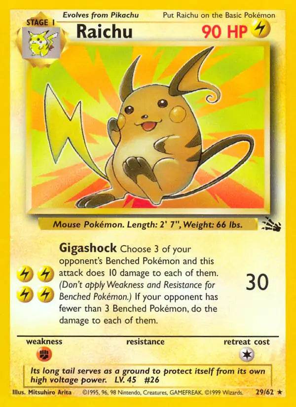 Raichu 29/62 Non-Holo Rare - MissingNo.