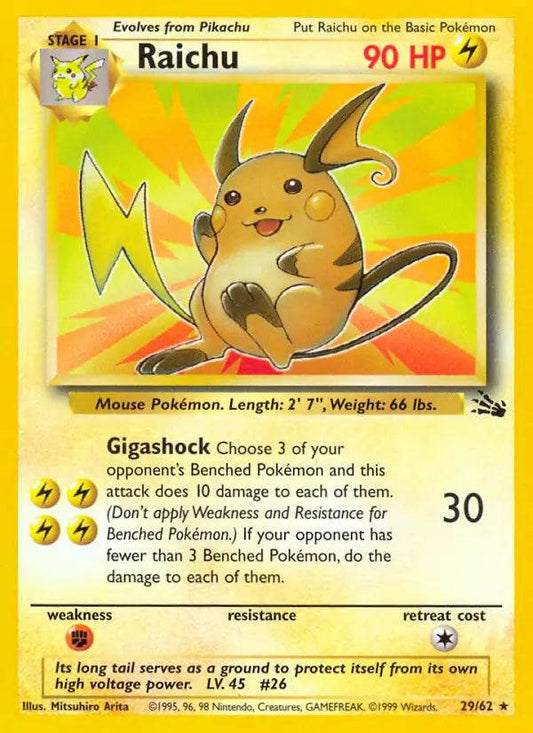 Raichu 29/62 Non-Holo Rare - MissingNo.