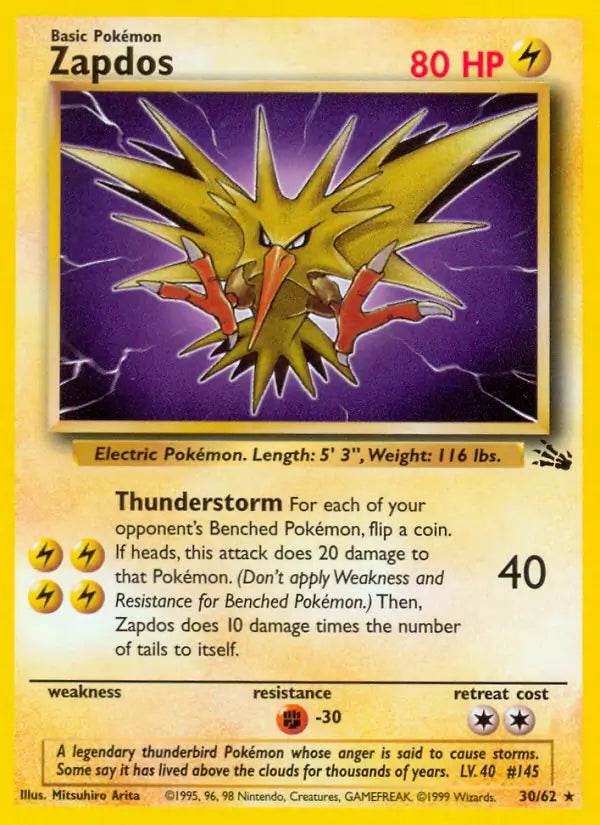 Zapdos 30/62 Non-Holo Rare - MissingNo.