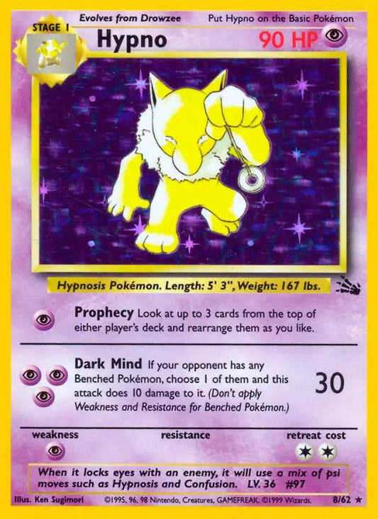 Hypno 8/62 Holo Rare - MissingNo.