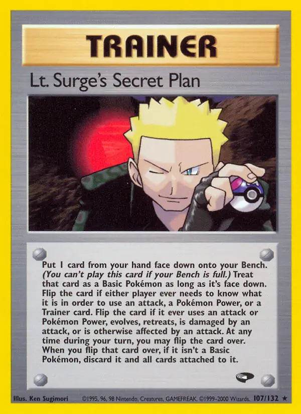 Lt. Surge's Secret Plan 107/132 Non-Holo Rare - MissingNo.