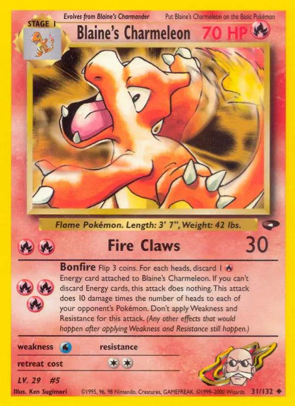 Blaine's Charmeleon 31/132 Uncommon - MissingNo.