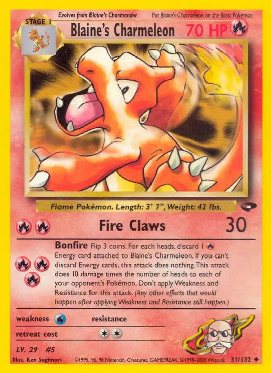 Blaine's Charmeleon 31/132 Uncommon - MissingNo.