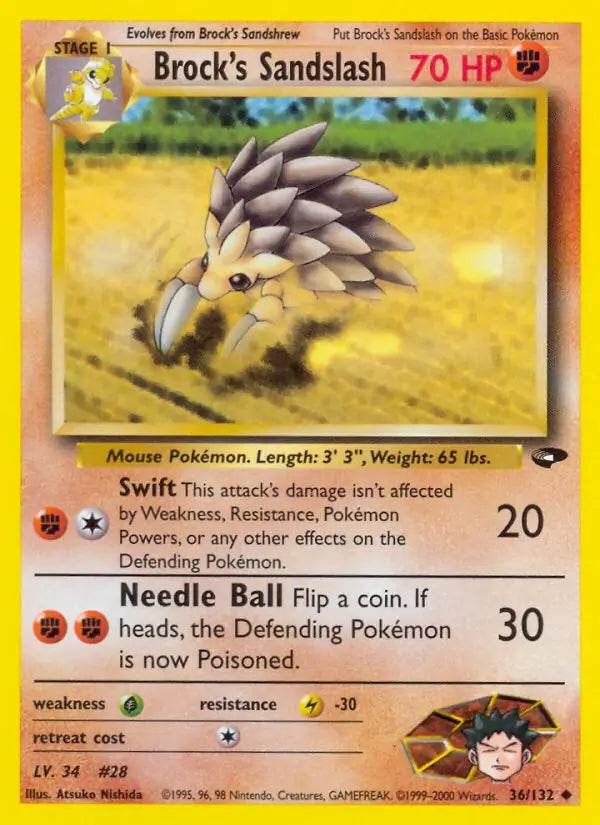 Brock's Sandslash 36/132 Uncommon - MissingNo.