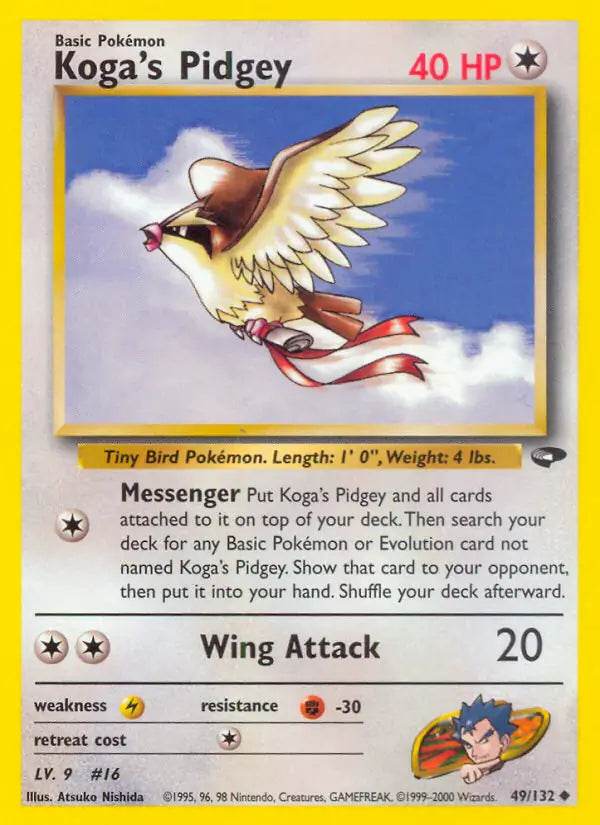 Koga's Pidgey 49/132 Uncommon - MissingNo.