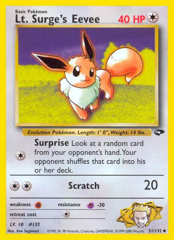 Lt. Surge's Eevee 51/132 Uncommon - MissingNo.