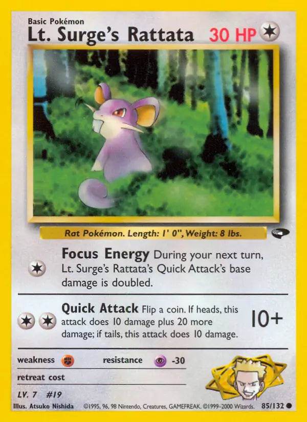 Lt. Surge's Rattata 85/132 Common - MissingNo.