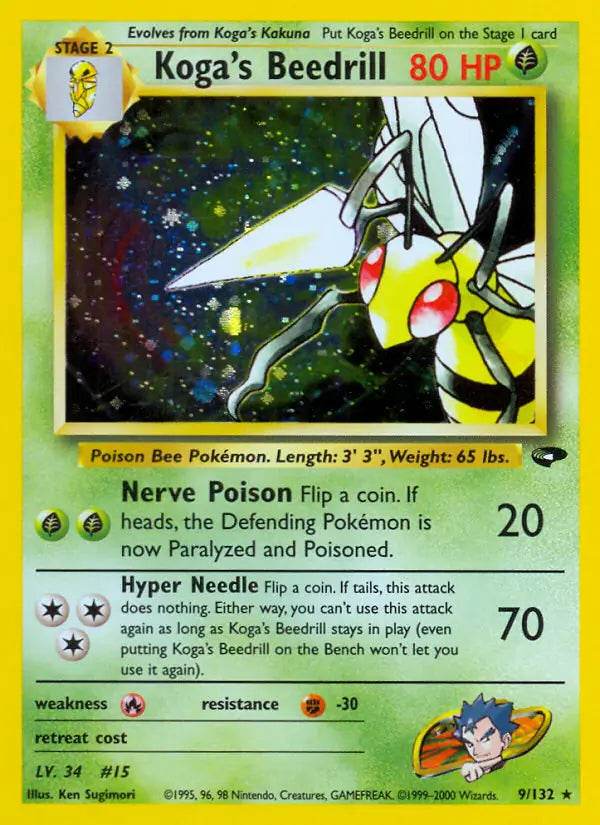 Koga's Beedrill 9/132 Holo Rare - MissingNo.