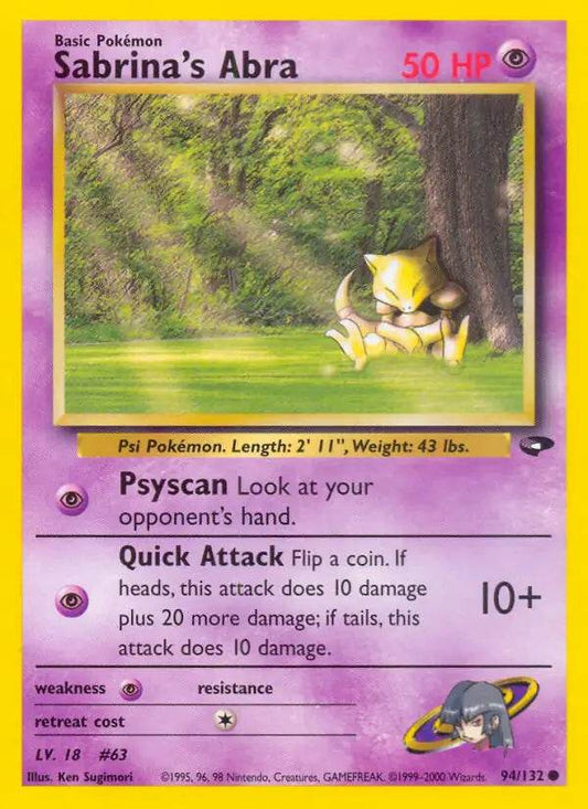 Sabrina's Abra 94/132 Common - MissingNo.