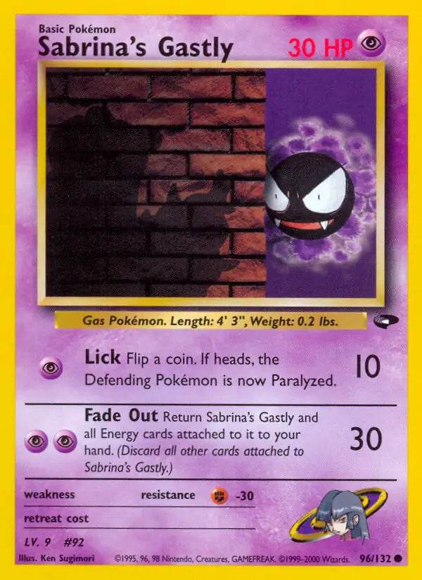 Sabrina's Gastly 96/132 Common - MissingNo.
