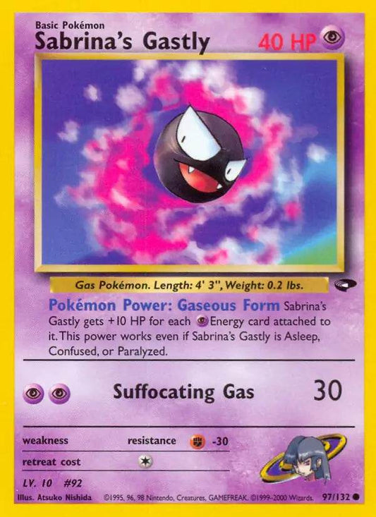 Sabrina's Gastly 97/132 Common - MissingNo.