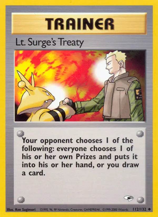 Lt. Surge's Treaty 112/132 Uncommon - MissingNo.