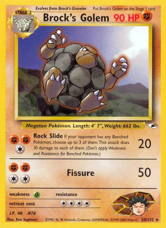 Brock's Golem 20/132 Non-Holo Rare - MissingNo.
