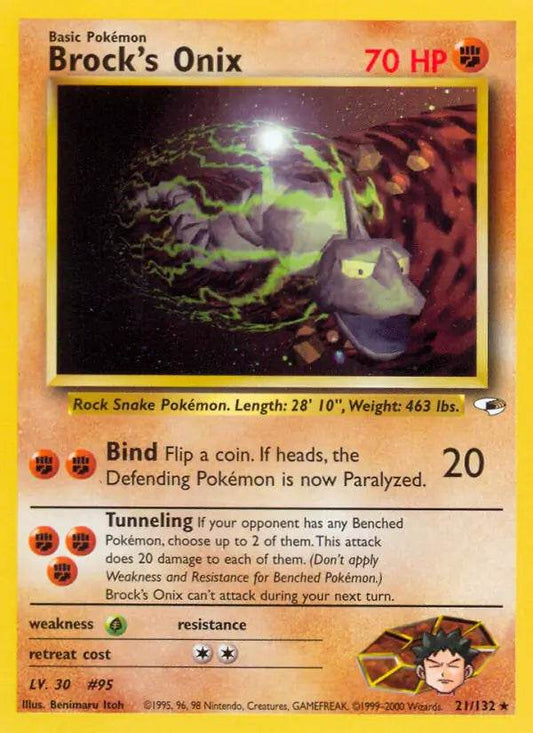 Brock's Onix 21/132 Non-Holo Rare - MissingNo.