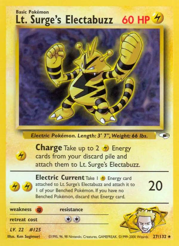 Lt. Surge's Electabuzz 27/132 Non-Holo Rare - MissingNo.