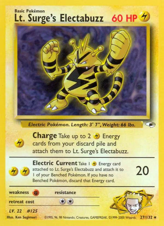 Lt. Surge's Electabuzz 27/132 Non-Holo Rare - MissingNo.