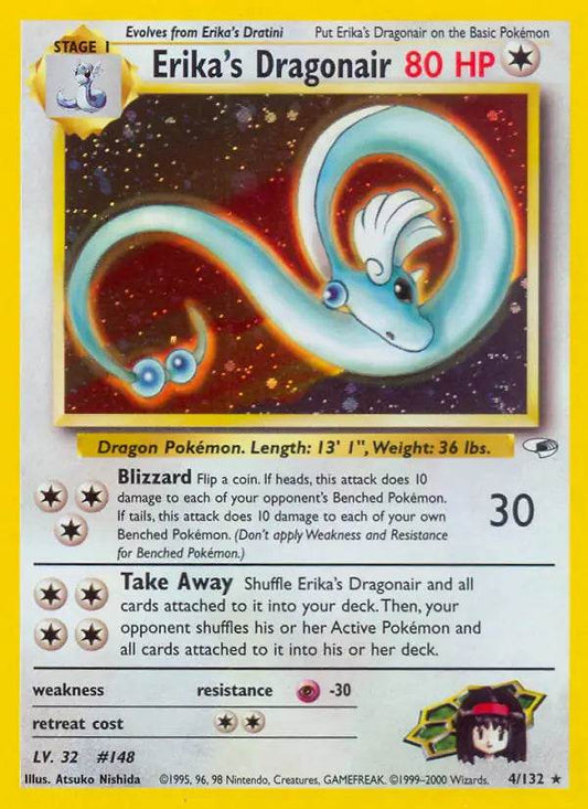 Erika's Dragonair 4/132 Holo Rare - MissingNo.