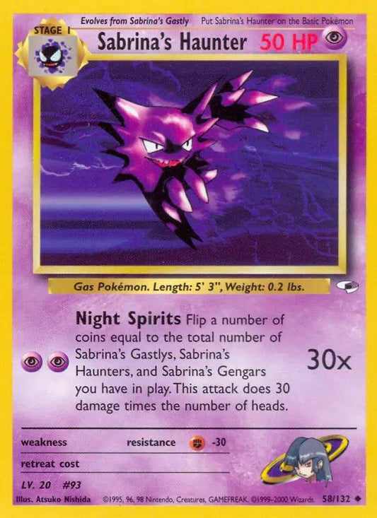 Sabrina's Haunter 58/132 Uncommon - MissingNo.
