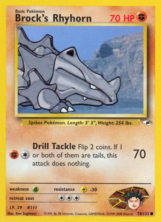 Brock's Rhyhorn 70/132 Common - MissingNo.