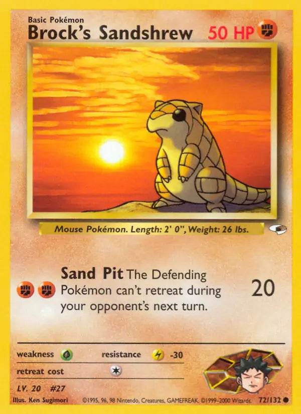 Brock's Sandshrew 72/132 Common - MissingNo.