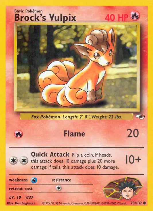 Brock's Vulpix 73/132 Common - MissingNo.