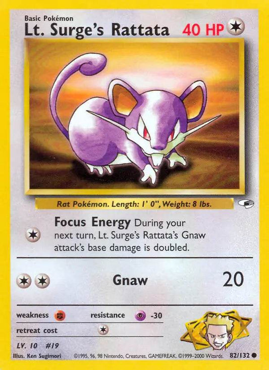 Lt. Surge's Rattata 82/132 Common - MissingNo.