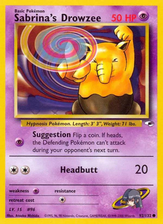 Sabrina's Drowzee 92/132 Common - MissingNo.
