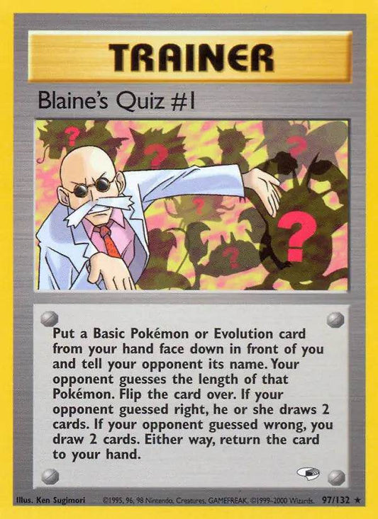 Blaine's Quiz #1 97/132 Non-Holo Rare - MissingNo.