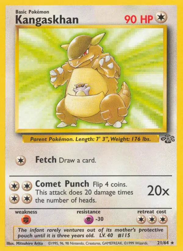 Kangaskhan 21/64 Non-Holo Rare - MissingNo.