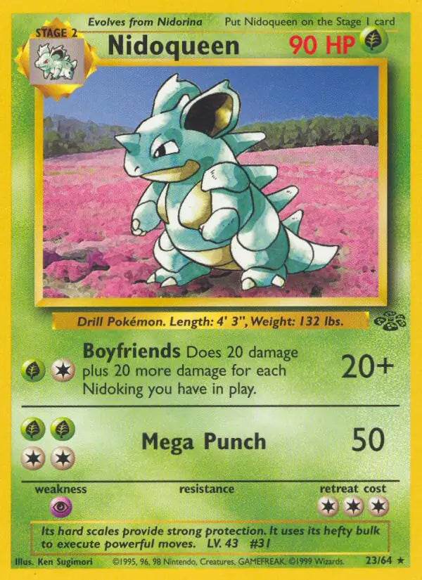 Nidoqueen 23/64 Non-Holo Rare - MissingNo.