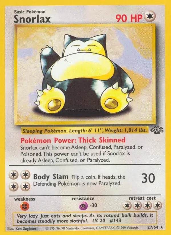 Snorlax 27/64 Non-Holo Rare - MissingNo.