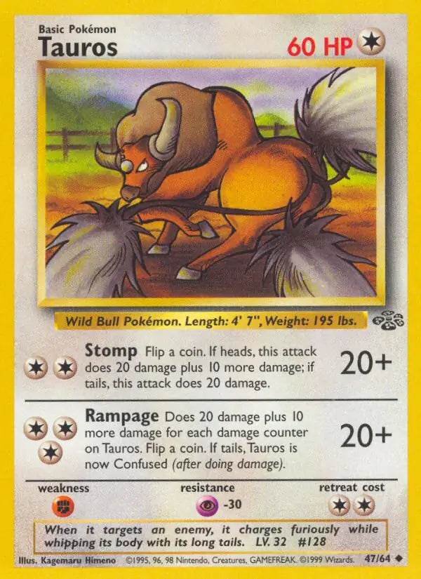 Tauros 47/64 Uncommon - MissingNo.