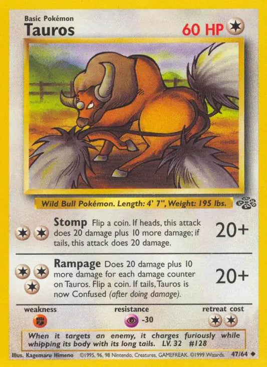 Tauros 47/64 Uncommon - MissingNo.
