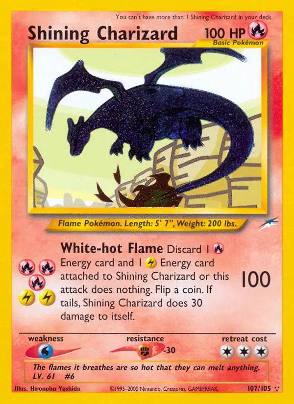 Shining Charizard 107/105 Holo Secret Rare - MissingNo.