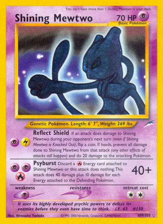Shining Mewtwo 109/105 Holo Secret Rare - MissingNo.