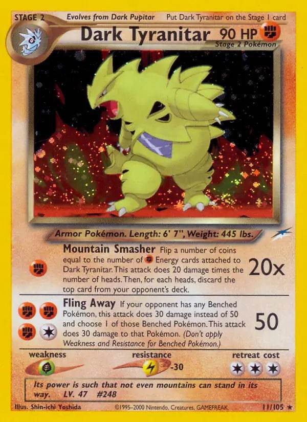 Dark Tyranitar 11/105 Holo Rare - MissingNo.