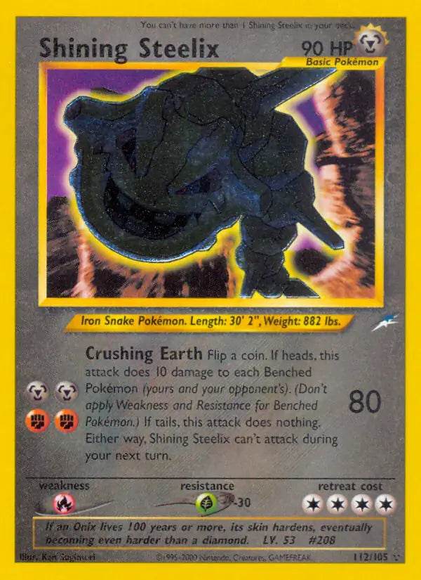 Shining Steelix 112/105 Holo Secret Rare - MissingNo.