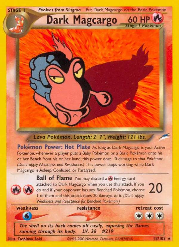 Dark Magcargo 18/105 Non-Holo Rare - MissingNo.