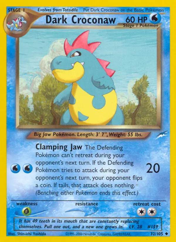 Dark Croconaw 32/105 Uncommon - MissingNo.