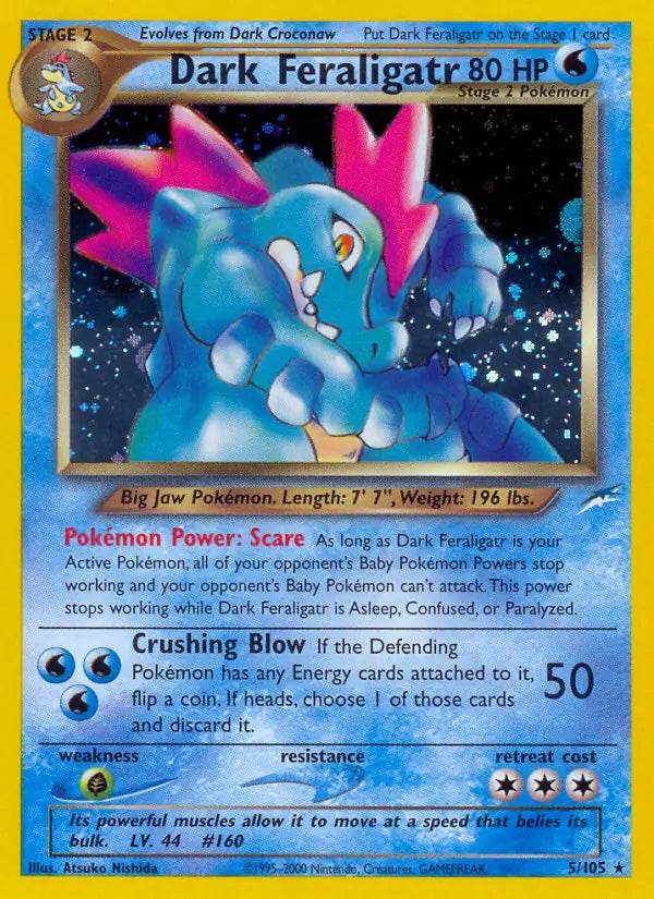 Dark Feraligatr 5/105 Holo Rare - MissingNo.