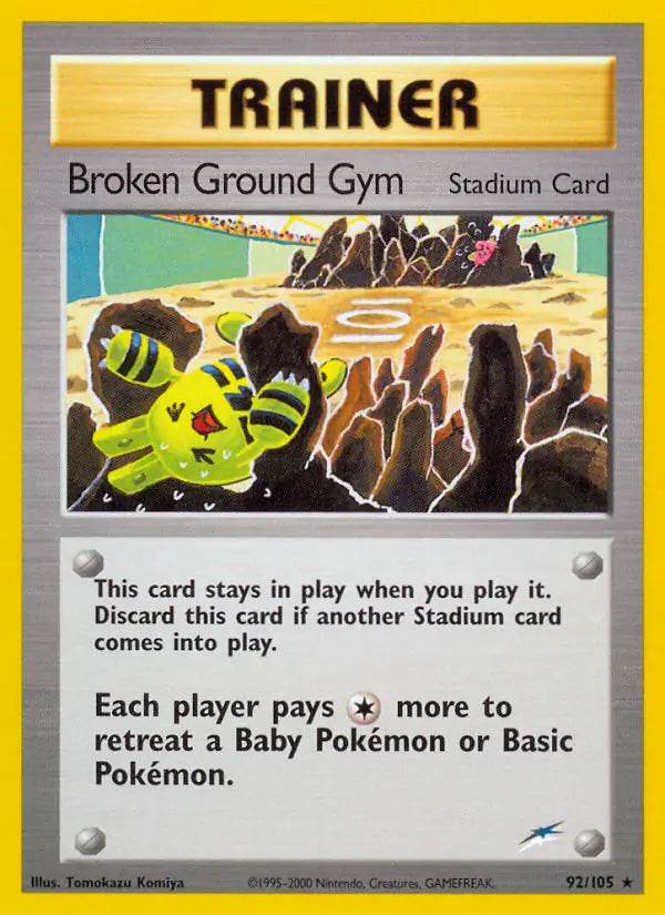 Broken Ground Gym 92/105 Non-Holo Rare - MissingNo.